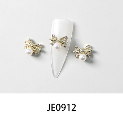 10 gab. Metāla karājas nagu mākslas piekariņi Mēness/Tauriņš/Bowknot Metāla cirkons Luksusa Rhinestone Nagu pīrsings Juvelierizstrādājumu kulonu dimanti