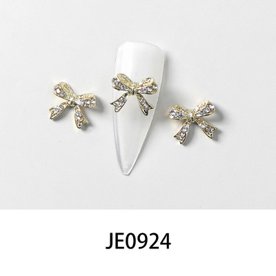 10 gab. Metāla karājas nagu mākslas piekariņi Mēness/Tauriņš/Bowknot Metāla cirkons Luksusa Rhinestone Nagu pīrsings Juvelierizstrādājumu kulonu dimanti