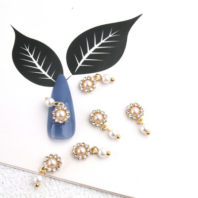 10 gab. Metāla karājas nagu mākslas piekariņi Mēness/Tauriņš/Bowknot Metāla cirkons Luksusa Rhinestone Nagu pīrsings Juvelierizstrādājumu kulonu dimanti