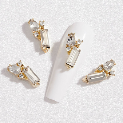 10 gab. Metāla karājas nagu mākslas piekariņi Mēness/Tauriņš/Bowknot Metāla cirkons Luksusa Rhinestone Nagu pīrsings Juvelierizstrādājumu kulonu dimanti