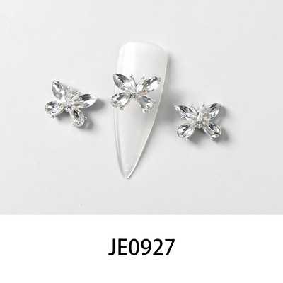 10 gab. Metāla karājas nagu mākslas piekariņi Mēness/Tauriņš/Bowknot Metāla cirkons Luksusa Rhinestone Nagu pīrsings Juvelierizstrādājumu kulonu dimanti