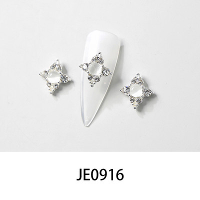 10 gab. Metāla karājas nagu mākslas piekariņi Mēness/Tauriņš/Bowknot Metāla cirkons Luksusa Rhinestone Nagu pīrsings Juvelierizstrādājumu kulonu dimanti