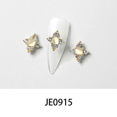 10 gab. Metāla karājas nagu mākslas piekariņi Mēness/Tauriņš/Bowknot Metāla cirkons Luksusa Rhinestone Nagu pīrsings Juvelierizstrādājumu kulonu dimanti