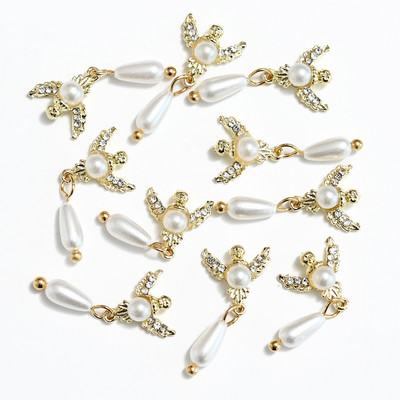 10 gab. Metāla karājas nagu mākslas piekariņi Mēness/Tauriņš/Bowknot Metāla cirkons Luksusa Rhinestone Nagu pīrsings Juvelierizstrādājumu kulonu dimanti