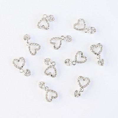 10 gab. Metāla karājas nagu mākslas piekariņi Mēness/Tauriņš/Bowknot Metāla cirkons Luksusa Rhinestone Nagu pīrsings Juvelierizstrādājumu kulonu dimanti