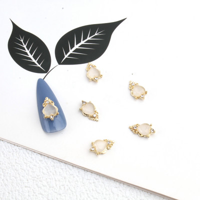 10 gab. Metāla karājas nagu mākslas piekariņi Mēness/Tauriņš/Bowknot Metāla cirkons Luksusa Rhinestone Nagu pīrsings Juvelierizstrādājumu kulonu dimanti