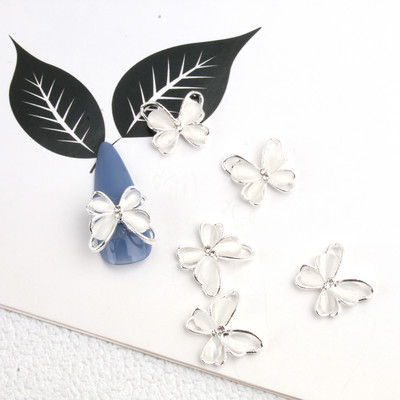 10 gab. Metāla karājas nagu mākslas piekariņi Mēness/Tauriņš/Bowknot Metāla cirkons Luksusa Rhinestone Nagu pīrsings Juvelierizstrādājumu kulonu dimanti