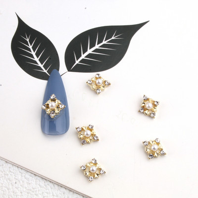 10 gab. Metāla karājas nagu mākslas piekariņi Mēness/Tauriņš/Bowknot Metāla cirkons Luksusa Rhinestone Nagu pīrsings Juvelierizstrādājumu kulonu dimanti