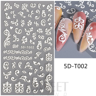 5D mirdzoša reljefa nagu uzlīme ar lāzeru, vienkāršs zieds margrietiņa tauriņš mīlestības sirds svītru mežģīņu slīdnis, hologrāfisks dekors BE5D-T