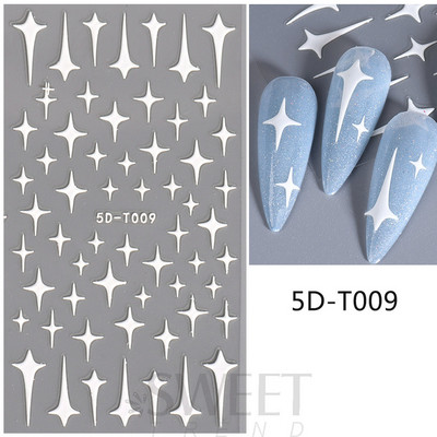 5D mirdzoša reljefa nagu uzlīme ar lāzeru, vienkāršs zieds margrietiņa tauriņš mīlestības sirds svītru mežģīņu slīdnis, hologrāfisks dekors BE5D-T