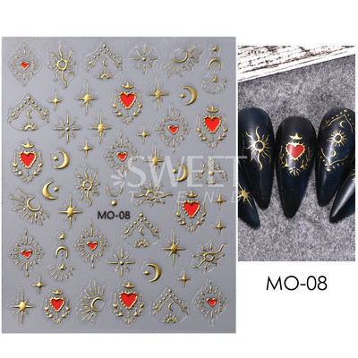 5D mirdzoša reljefa nagu uzlīme ar lāzeru, vienkāršs zieds margrietiņa tauriņš mīlestības sirds svītru mežģīņu slīdnis, hologrāfisks dekors BE5D-T