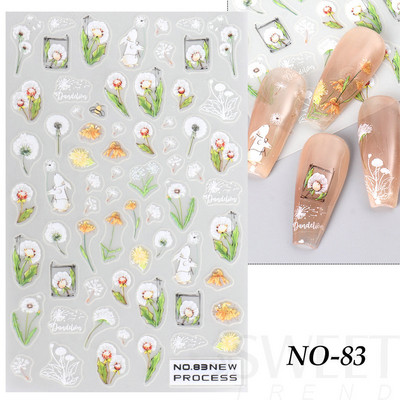 5D mirdzoša reljefa nagu uzlīme ar lāzeru, vienkāršs zieds margrietiņa tauriņš mīlestības sirds svītru mežģīņu slīdnis, hologrāfisks dekors BE5D-T