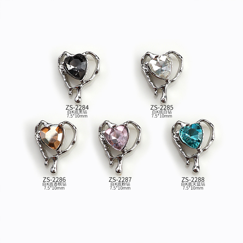 10Gb Sirds formas dobi nagu kristāla rhinestones panku daudzkrāsu nagu piekariņi juvelierizstrādājumi nagu mākslas 3D aksesuāri