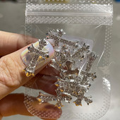 10kom Punk križ sa kamenčićima Dekoracija za nokte Luksuzni retro gotički dizajnerski privjesci za nokte Klasični križni dijelovi za nokte Manikura*