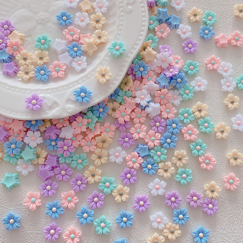 30GAB Gaismas 3D akrila ziedu nagu mākslas piekariņi Aksesuāri Mirdz tumsā Nagi Dekorēšanas piederumi Materiāls Manikīra Dekors