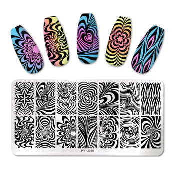 PICT YOU Geometry Nail Stamping Plates Lines Animal Fruits Theme Template Plate Mold Nail Art Stencil Tools