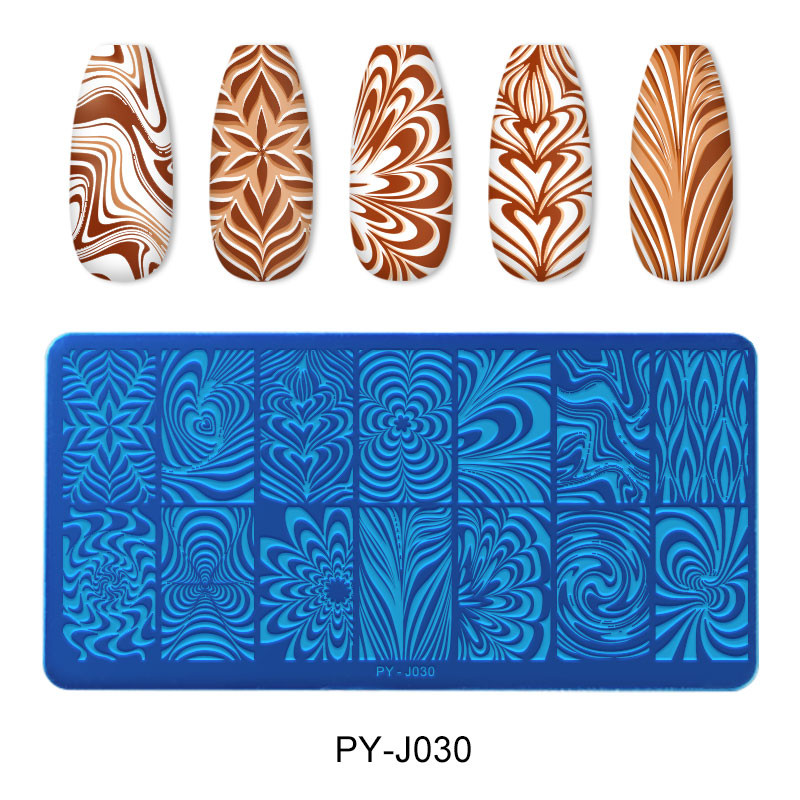 PICT YOU Ģeometrija Nagu apzīmogošanas plāksnes Līnijas Dzīvnieku augļi Tēma Veidne Plāksne Veidne Nagu mākslas trafareti rīki