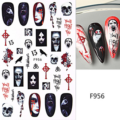 3D zmija Crne naljepnice za nokte Listovi Oči Plamen Klizači za nokte Zvjezdica Mjesec Dizajn Biljke Ruže Proljetno cvijeće Naljepnice Manikura Vrap