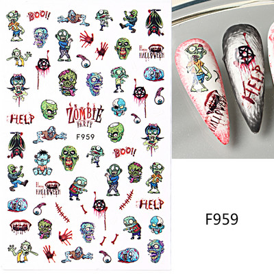 3D zmija Crne naljepnice za nokte Listovi Oči Plamen Klizači za nokte Zvjezdica Mjesec Dizajn Biljke Ruže Proljetno cvijeće Naljepnice Manikura Vrap