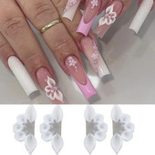 1 kutija s nakitom Ručno izrađeno cvijeće Kawaii šarm za nokte Naljepnice 3D akrilne božićne naljepnice s cvijećem za nokte