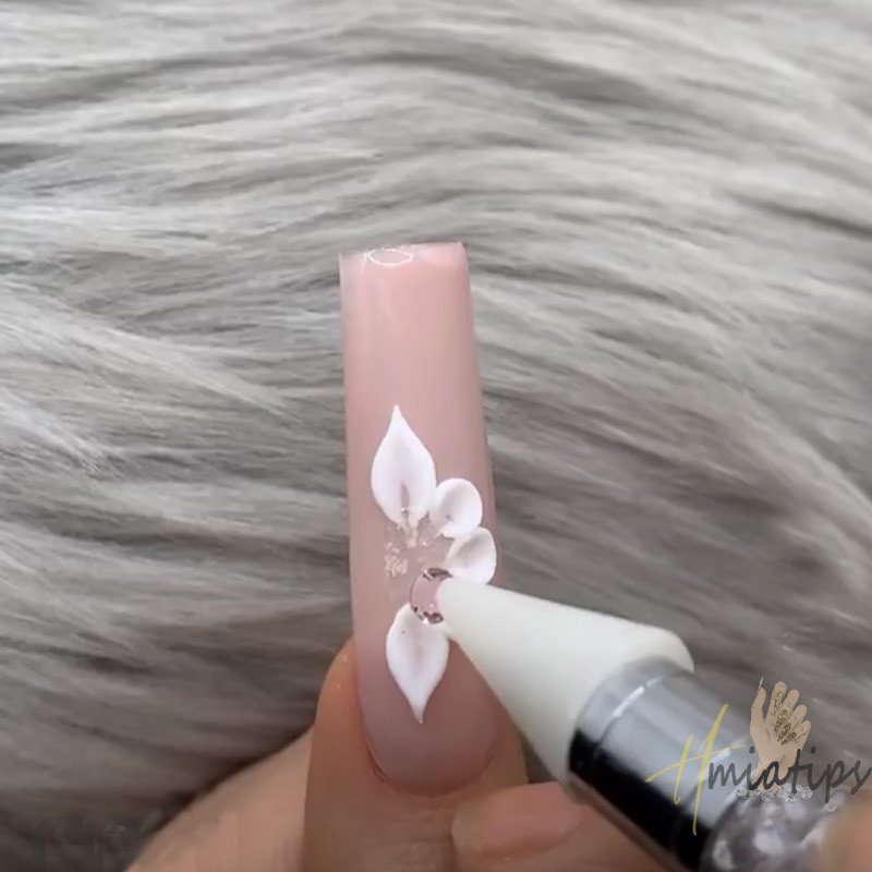 1 kutija s nakitom Ručno izrađeno cvijeće Kawaii šarm za nokte Naljepnice 3D akrilne božićne naljepnice s cvijećem za nokte