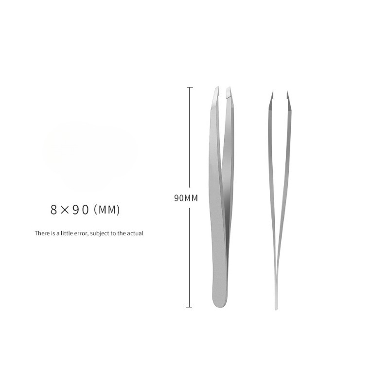 Pinceta za obrve od nehrđajućeg čelika Stezaljke za obrve Alati za uklanjanje dlačica Šminka Ekstenzije trepavica Nanošenje dvostrukih kapaka