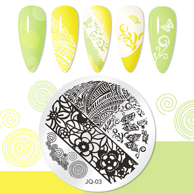 1 gab. Nagu mākslas štancēšanas plāksnes nerūsējošā tērauda veidnes nagu želejas lakas mīlestības formas ziedu apdruka štancēšanas trafarets nagu mākslas rīki