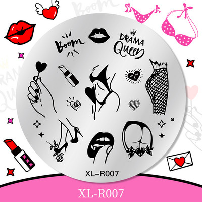 1 gab. Nagu mākslas štancēšanas plāksnes nerūsējošā tērauda veidnes nagu želejas lakas mīlestības formas ziedu apdruka štancēšanas trafarets nagu mākslas rīki