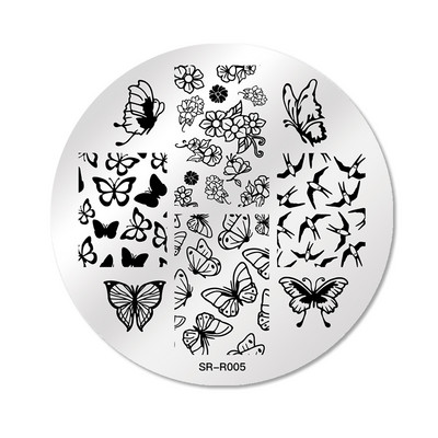 1 gab. Nagu mākslas štancēšanas plāksnes nerūsējošā tērauda veidnes nagu želejas lakas mīlestības formas ziedu apdruka štancēšanas trafarets nagu mākslas rīki