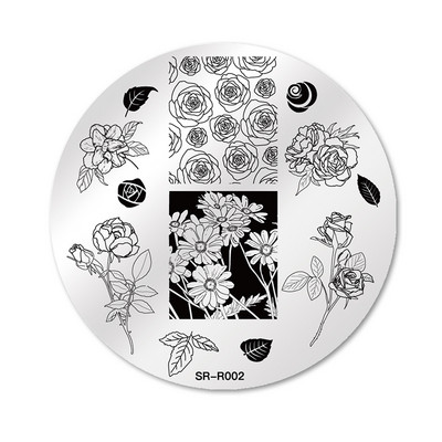 1 gab. Nagu mākslas štancēšanas plāksnes nerūsējošā tērauda veidnes nagu želejas lakas mīlestības formas ziedu apdruka štancēšanas trafarets nagu mākslas rīki