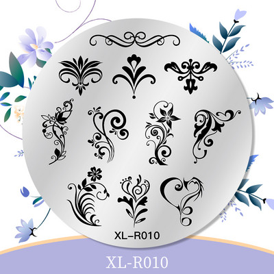 1 gab. Nagu mākslas štancēšanas plāksnes nerūsējošā tērauda veidnes nagu želejas lakas mīlestības formas ziedu apdruka štancēšanas trafarets nagu mākslas rīki