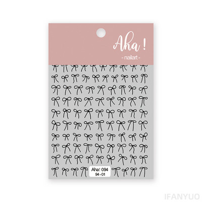 Vīna sarkana zeltīta loka nagu uzlīme Sudraba zelta lāzera nagu uzlīme Dažādu izmēru kombinācija Pašlīmējoša nagu mākslas dekorācija