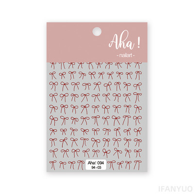 Vīna sarkana zeltīta loka nagu uzlīme Sudraba zelta lāzera nagu uzlīme Dažādu izmēru kombinācija Pašlīmējoša nagu mākslas dekorācija