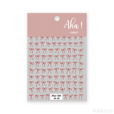 Vīna sarkana zeltīta loka nagu uzlīme Sudraba zelta lāzera nagu uzlīme Dažādu izmēru kombinācija Pašlīmējoša nagu mākslas dekorācija