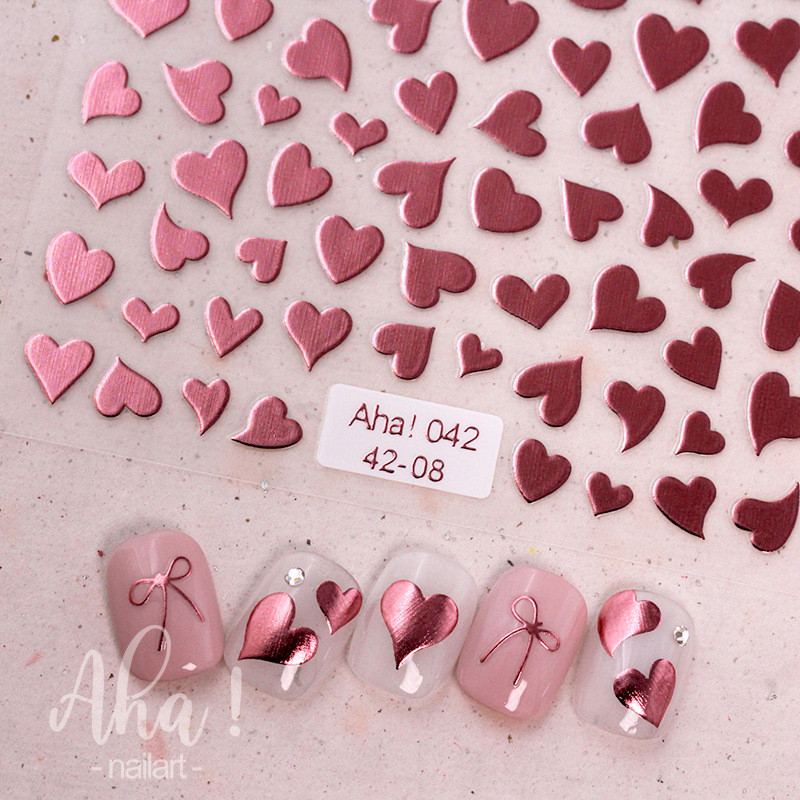 Vīna sarkana zeltīta loka nagu uzlīme Sudraba zelta lāzera nagu uzlīme Dažādu izmēru kombinācija Pašlīmējoša nagu mākslas dekorācija