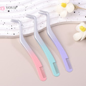 1 kom. Pinceta za češalj za trepavice Šminka Nemagnetski pincet od nehrđajućeg čelika Volume 3D Pinceta za nadogradnju trepavica Alati