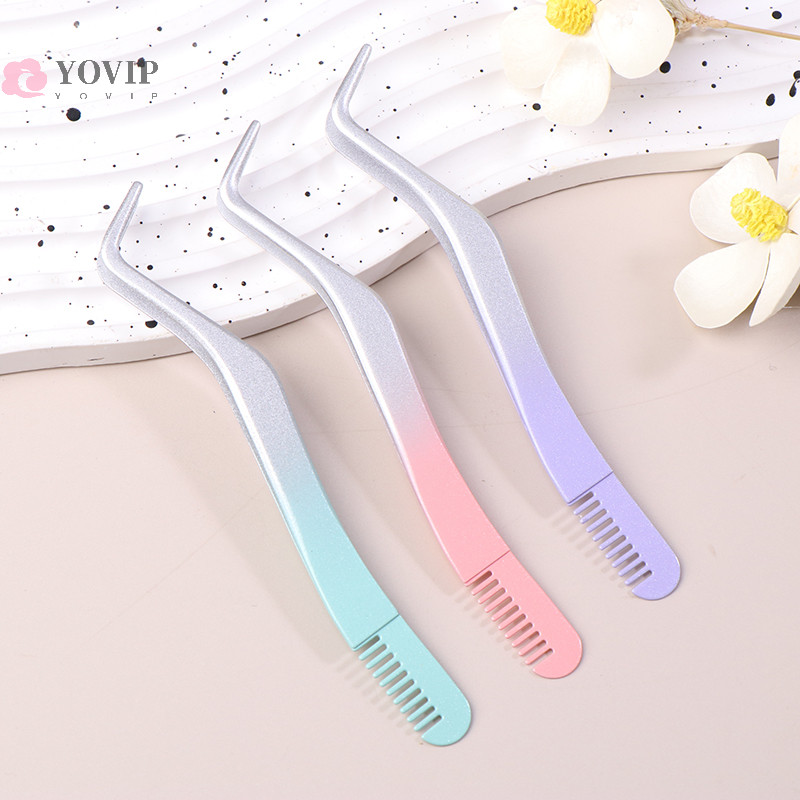 1 kom. Pinceta za češalj za trepavice Šminka Nemagnetski pincet od nehrđajućeg čelika Volume 3D Pinceta za nadogradnju trepavica Alati