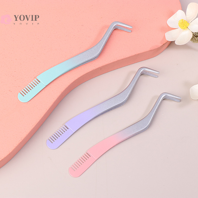 1 kom. Pinceta za češalj za trepavice Šminka Nemagnetski pincet od nehrđajućeg čelika Volume 3D Pinceta za nadogradnju trepavica Alati