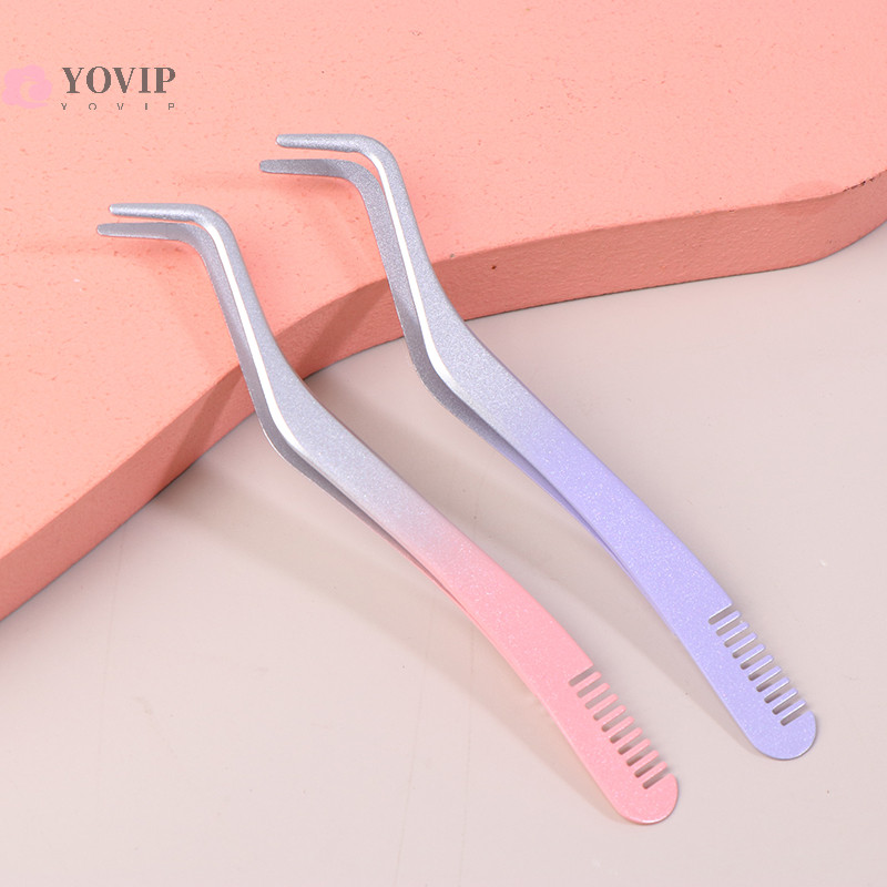 1 kom. Pinceta za češalj za trepavice Šminka Nemagnetski pincet od nehrđajućeg čelika Volume 3D Pinceta za nadogradnju trepavica Alati