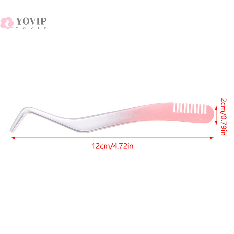 1 kom. Pinceta za češalj za trepavice Šminka Nemagnetski pincet od nehrđajućeg čelika Volume 3D Pinceta za nadogradnju trepavica Alati