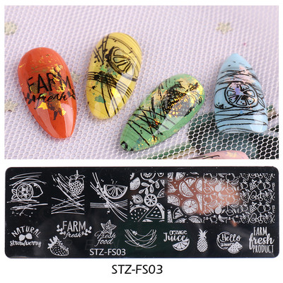 Plazminio medžio nagų štampavimo lėkštės kokoso margalapio žiedų lapų flamingo laiškas Vasaros šablono plokštelės, formavimo nagų dailės trafaretų įrankiai KESU