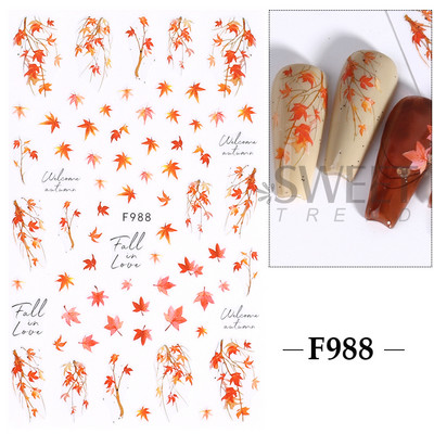 Autocolante pentru unghii de Crăciun cu cerb drăguț 5D în relief Elk Star Gingerbread Man Fulg de zăpadă Moș Crăciun Holly Manichiură gravată de iarnă DIY