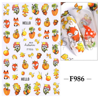 Autocolante pentru unghii de Crăciun cu cerb drăguț 5D în relief Elk Star Gingerbread Man Fulg de zăpadă Moș Crăciun Holly Manichiură gravată de iarnă DIY