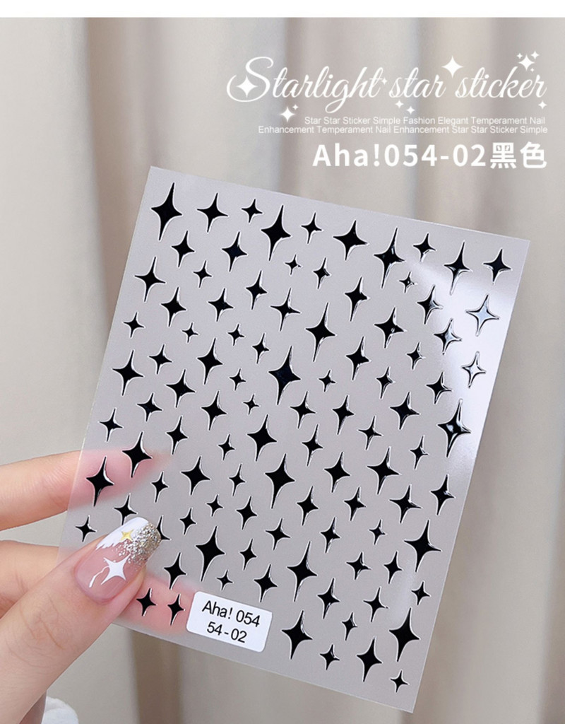 1Gb 3D sudraba zvaigznes līmējošās nagu uzlīmes, uzspiežot uz nagiem, lāzera zieds tauriņš nagu uzlīme nagu mākslas dekorēšana lāča uzlīmes