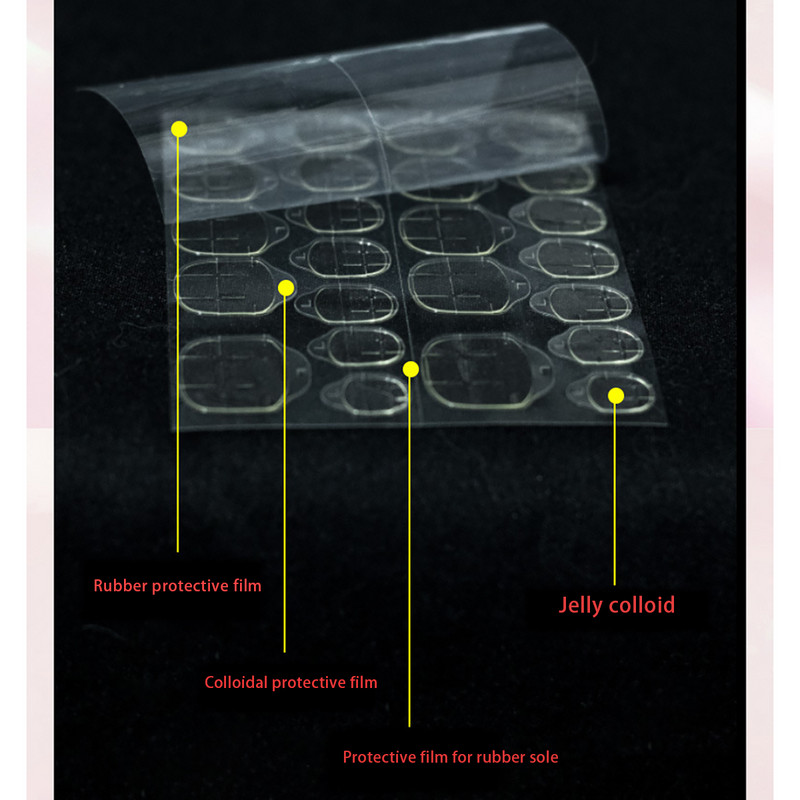 120kom naljepnica za umjetne nokte Prozirne dvostrane ljepljive trake Naljepnice Pritisnite na naljepnicu za proširenje vrhova za lažne nokte