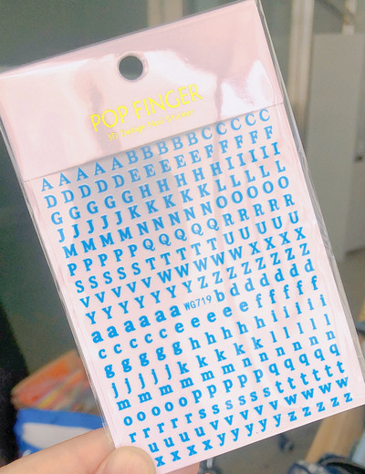 Atpakaļ Līme Nagu uzlīmes Burtu uzlīmes Alfabēta uzlīmes Teksts un cipari Nagu mākslas uzlīmes Nagu uzlīmes Uzlīmes nagu uzgaļiem