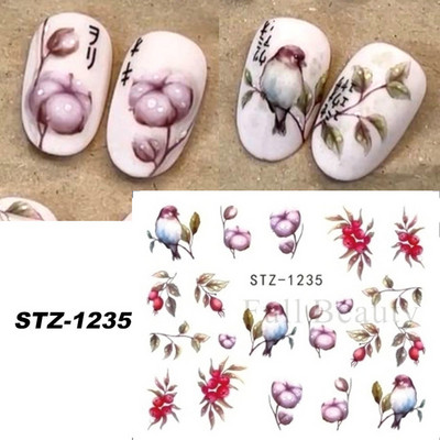 Melna zirnekļa ūdens nagu uzlīmes Helovīna ļauno acu nagu mākslas uzlīmes zirnekļa tīkls spoku sejas slīdņi manikīra dekorēšana FBBLE1341