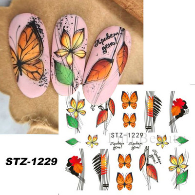 Melna zirnekļa ūdens nagu uzlīmes Helovīna ļauno acu nagu mākslas uzlīmes zirnekļa tīkls spoku sejas slīdņi manikīra dekorēšana FBBLE1341