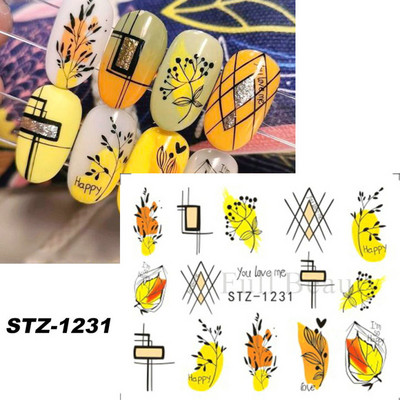 Melna zirnekļa ūdens nagu uzlīmes Helovīna ļauno acu nagu mākslas uzlīmes zirnekļa tīkls spoku sejas slīdņi manikīra dekorēšana FBBLE1341