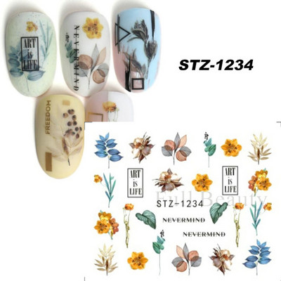 Melna zirnekļa ūdens nagu uzlīmes Helovīna ļauno acu nagu mākslas uzlīmes zirnekļa tīkls spoku sejas slīdņi manikīra dekorēšana FBBLE1341